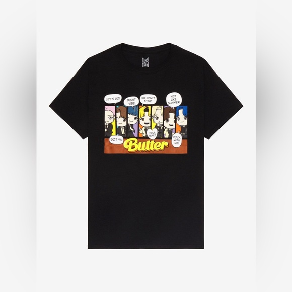 Hot Topic Unisex BTS Tiny Tan Butter T-Shirt - Picture 1 of 8